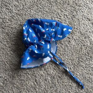 Blue Sailboat Kids Sun Hat